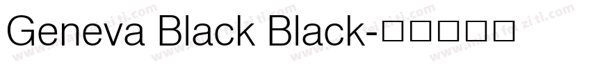 Geneva Black Black字体转换